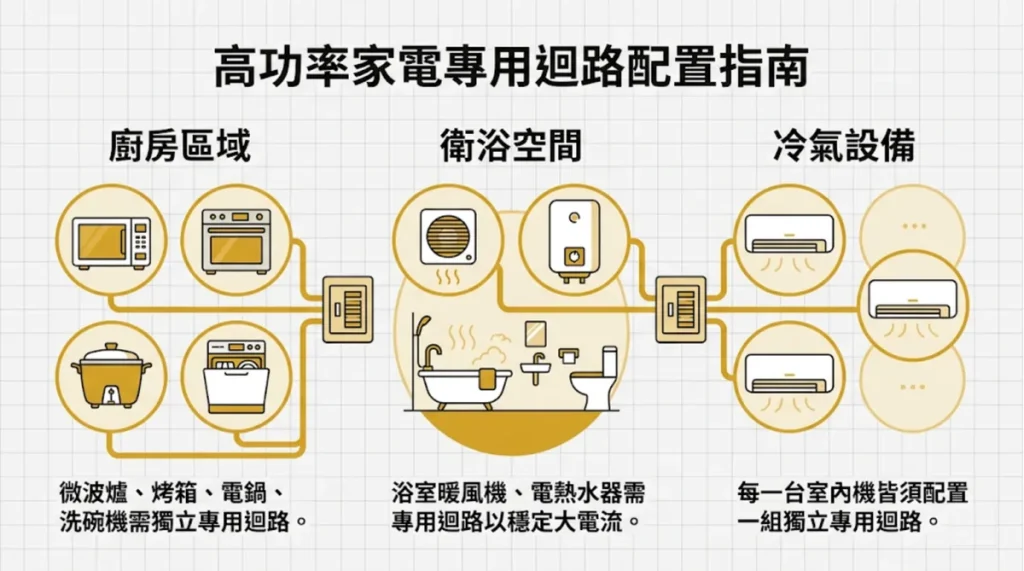 高功率家電專用迴路配置指南